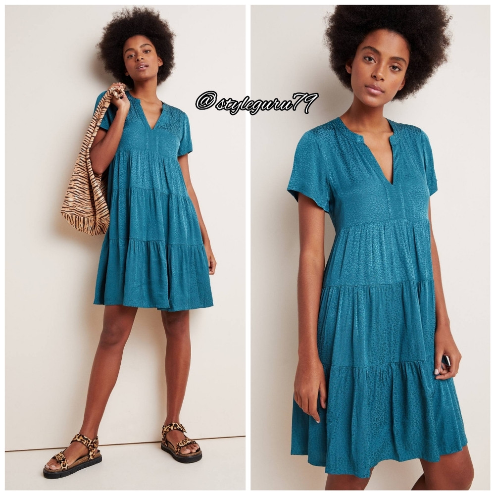 NWT, Anthropologie, Sacha Jacquard Tiered Tunic